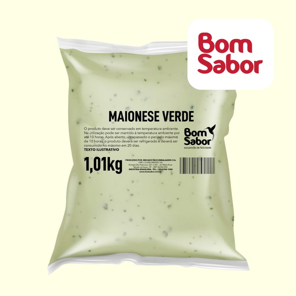 MAIONESE VERDE 1,01KG SABOR