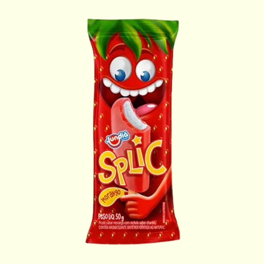 PICOLE GAROTADA SPLIC MORANGO 50g