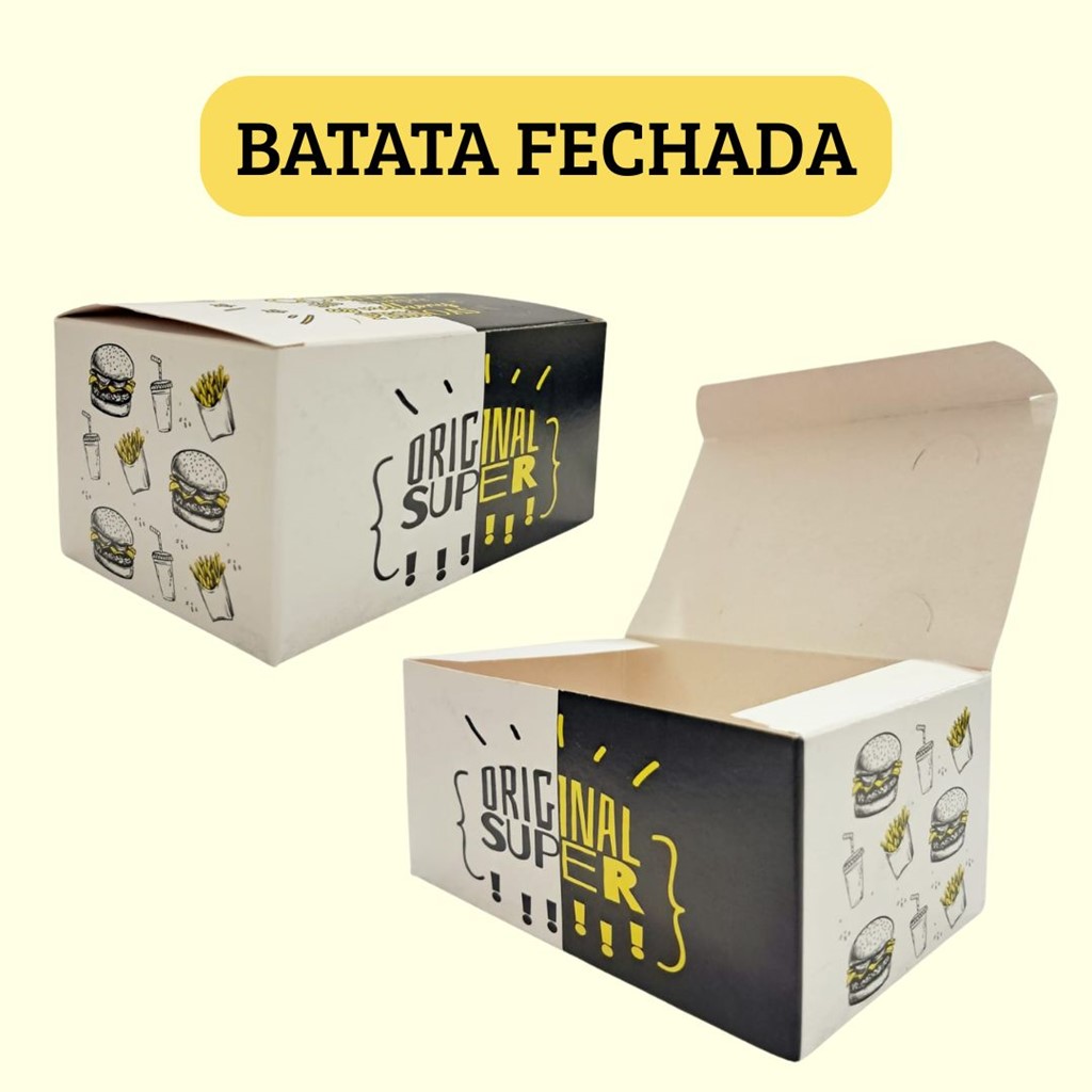 CAIXA DE BATATA FECHADA COM 25 UNDS