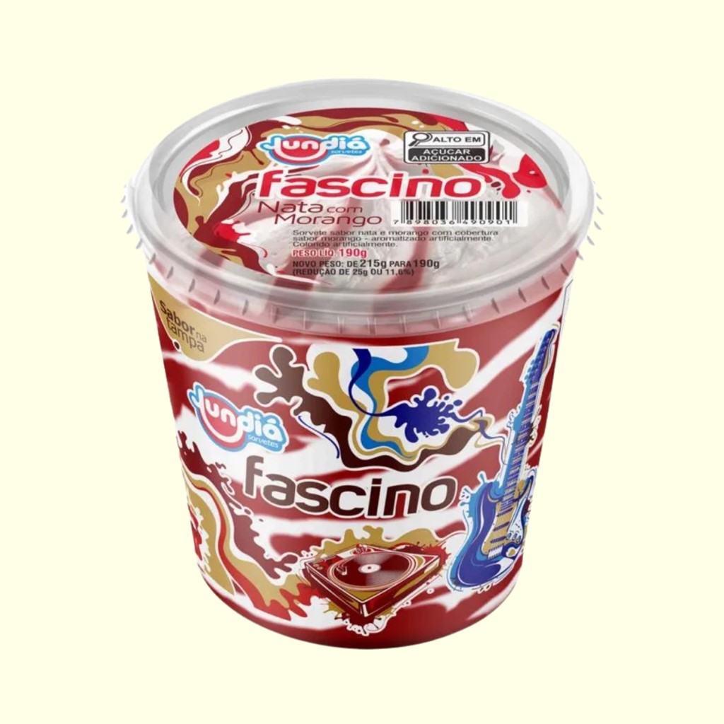 COPO FASCINO NATA/MORANGO 190g