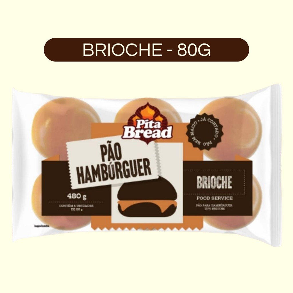 PAO BRIOCHE PITA 6 UNIDADES 80G