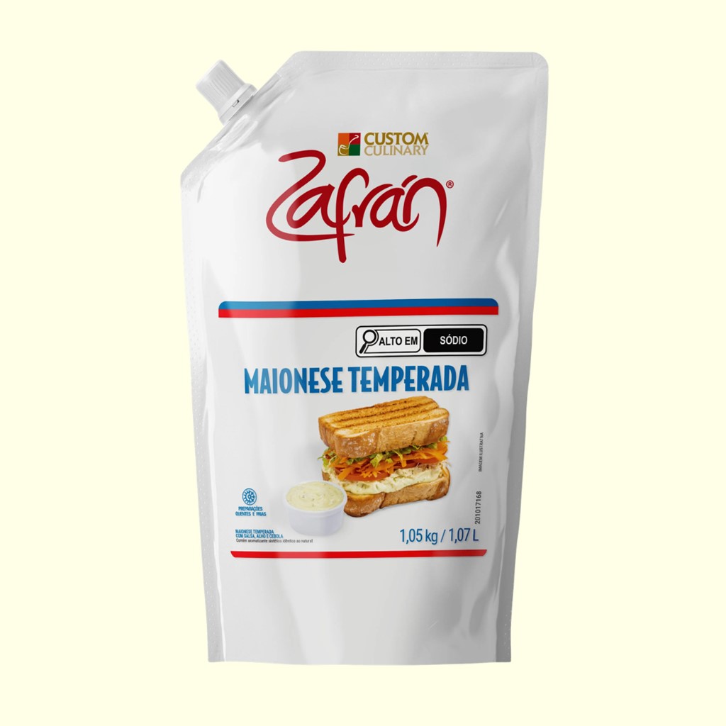 MAIONESE TEMPERADA ZAFRAN  1,05KG