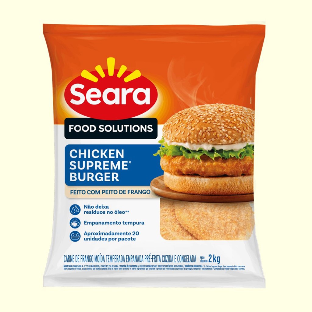 HAMBURGUER FRANGO SUPREME SEARA 2 KG