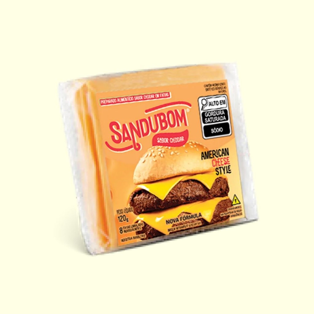 QUEIJO CHEDDAR FATIADO 120G SANDUBOM